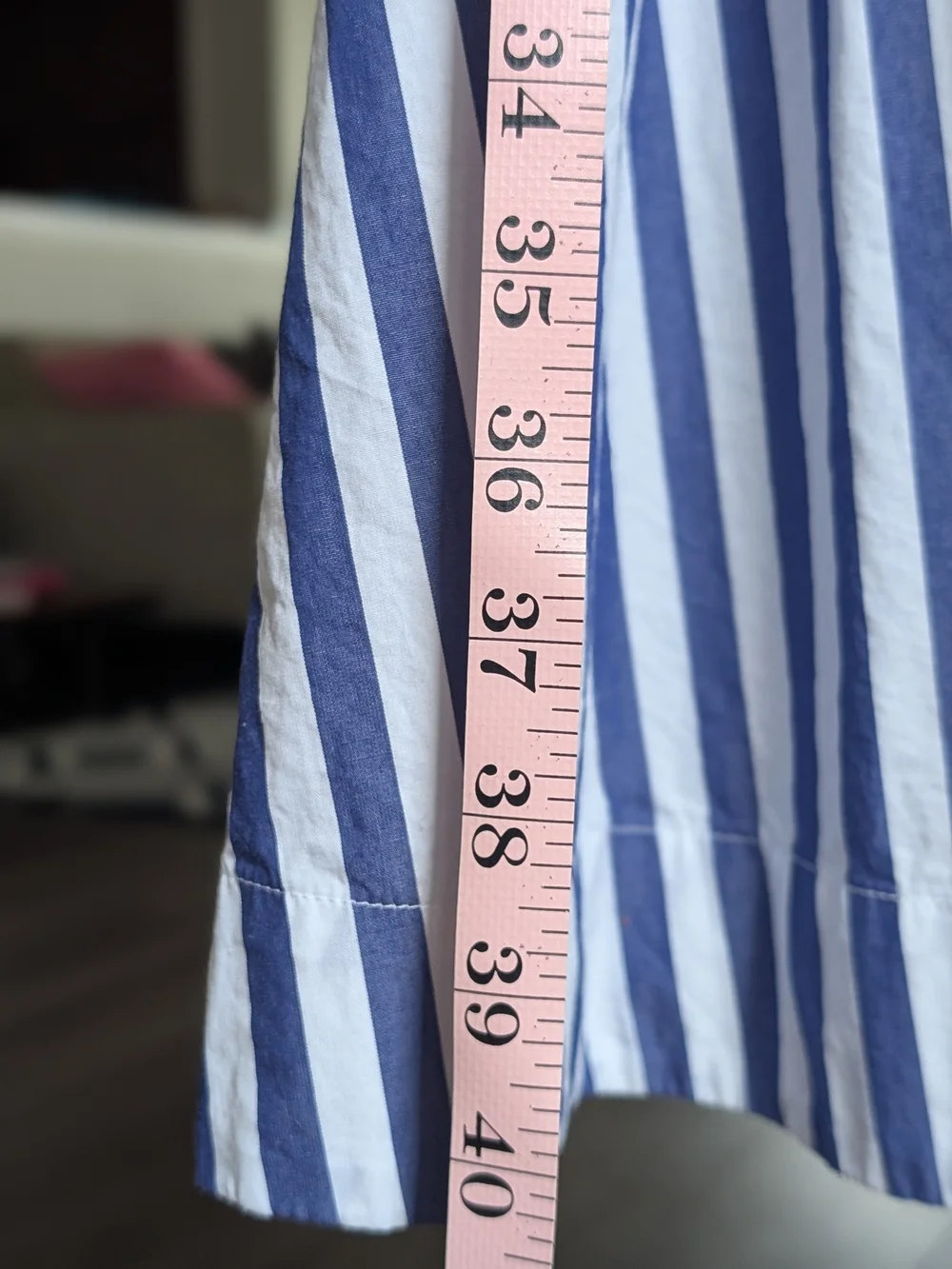 J. Crew Cotton Blue & White Striped Button-Front Shirt Dress Size 8 - Classic!